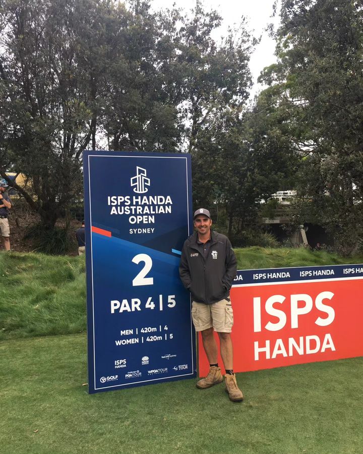 Featured image for “Our GreensKeeper Chad at the Australian Open in Sydney this week!”