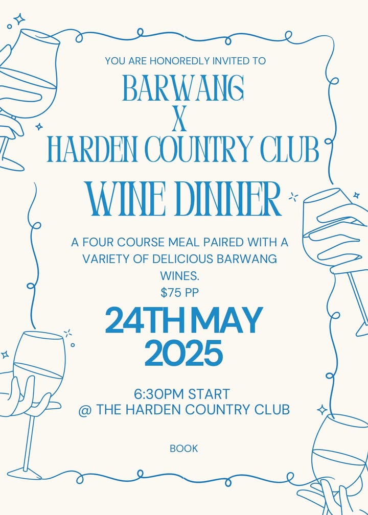 Featured image for “Barwang Wine Dinner at Harden Country Club: Reserve Your Spot Today!”