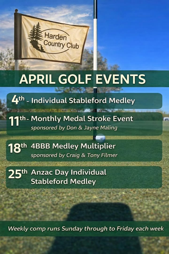 Featured image for “April Golf Events at Harden Country Club”