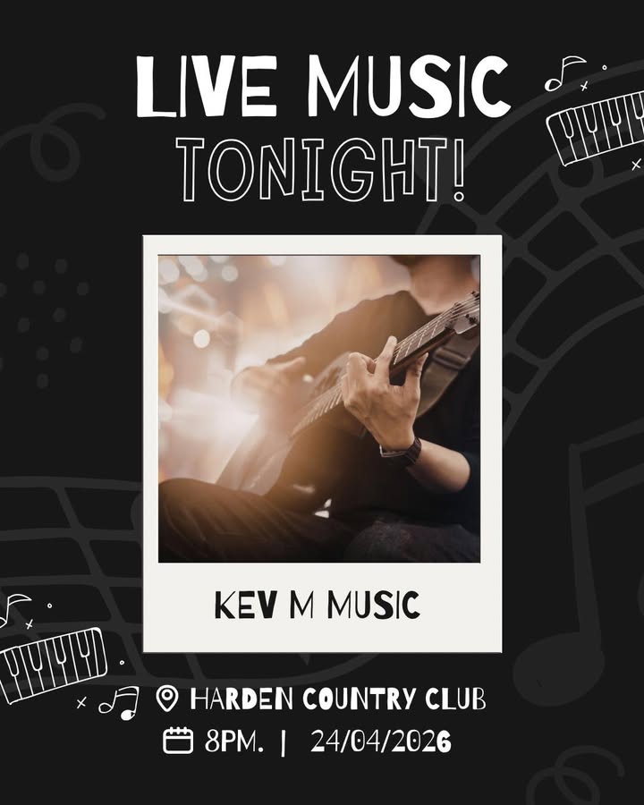 Featured image for “Live Music Tonight with Kev at Harden Country Club”