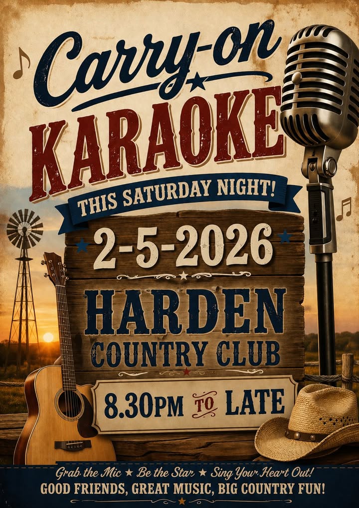 Featured image for “Karaoke Night This Saturday at Harden Country Club”