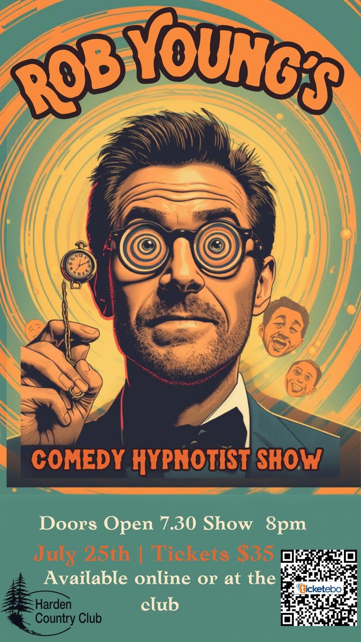 Featured image for “Comedy Hypnosis Show at Harden Country Club”