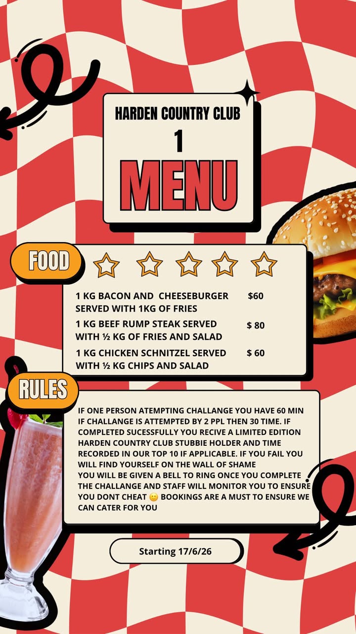 Featured image for “The 1 Menu Challenge at Harden Country Club”