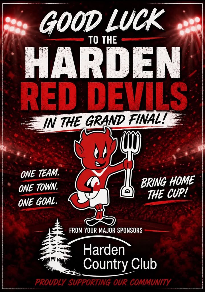 Featured image for “Good Luck Harden Red Devils in the Grand Final!”
