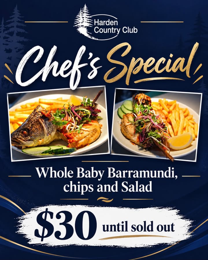 Featured image for “Chef’s Special: Whole Baby Barramundi at Harden Country Club”